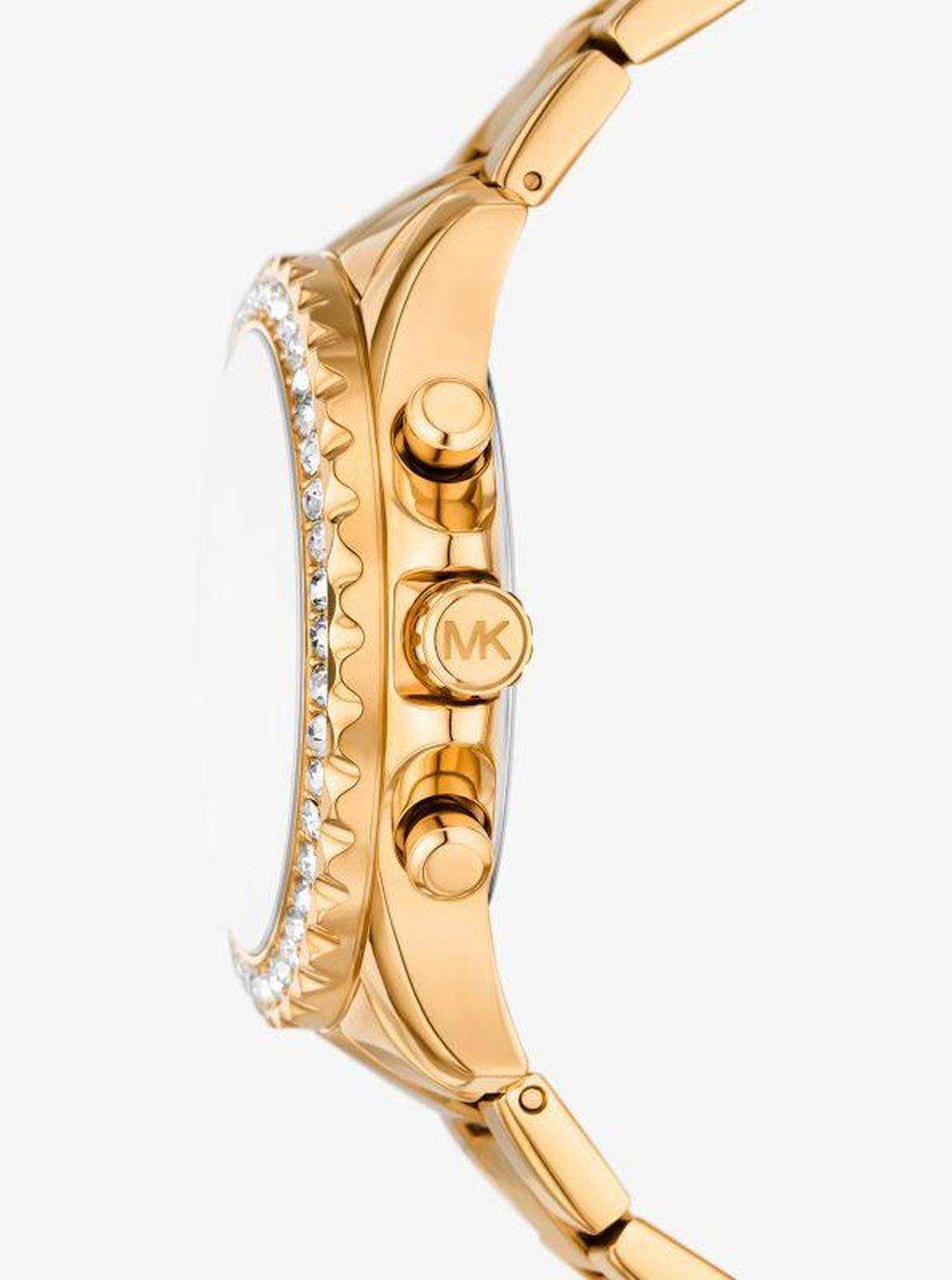 Oversized Everest Pavé Gold-Tone Watch