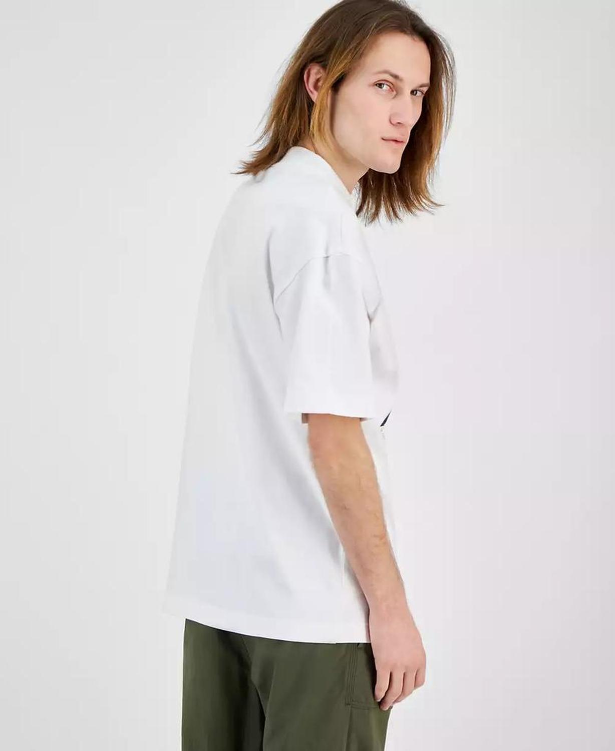 Men's Oversized Short Sleeve Crewneck Poster Graphic T-Shirt