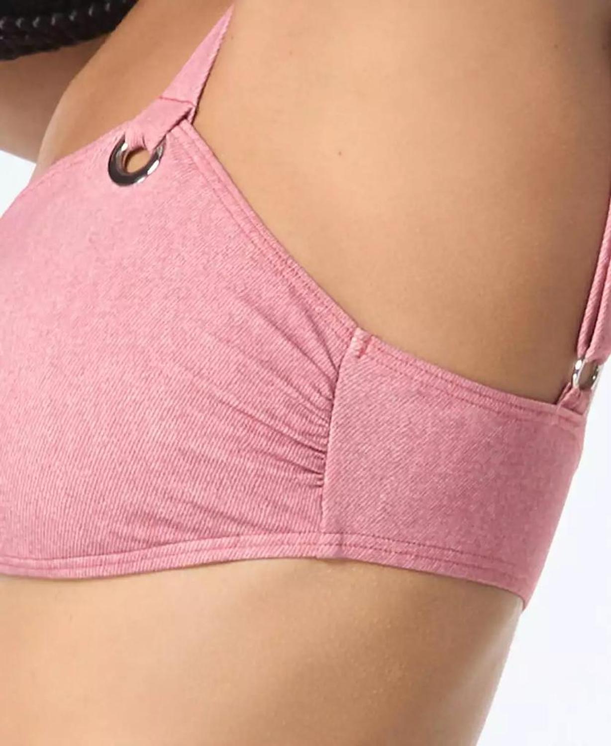 Women's Grommet Square-Neck Bikini Top