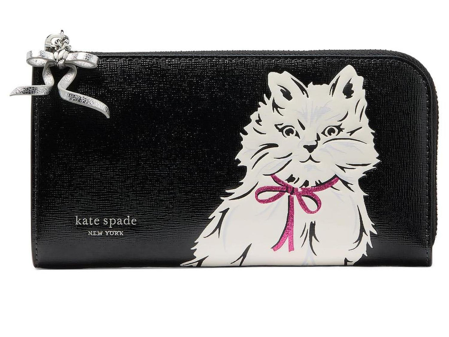 Whiskers Saffiano Leather Zip Around Continental Wallet