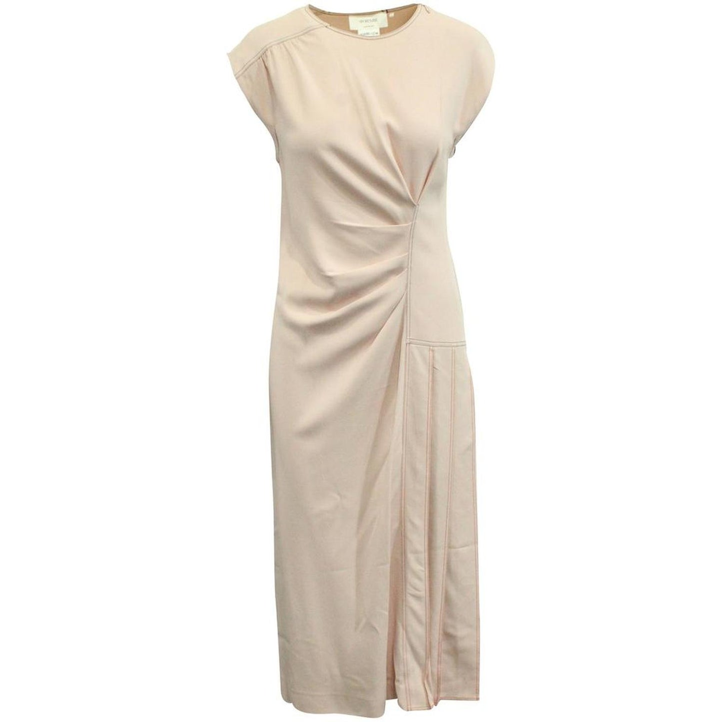 Sportmax Pleated Midi Dress in Pink Viscose