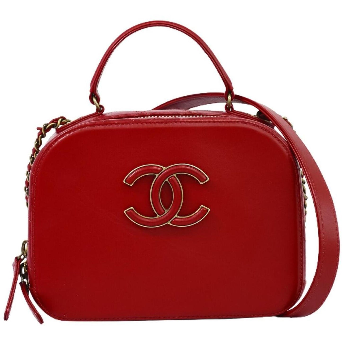 Chanel Vanity Leather Shoulder Bag (Pre-Owned)