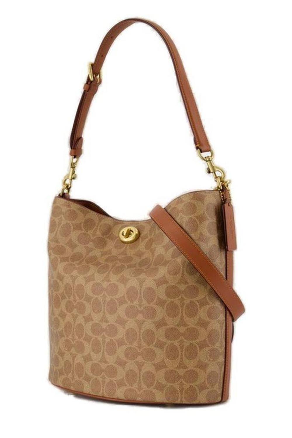 Coach Willow Logo Plaque Bucket Bag