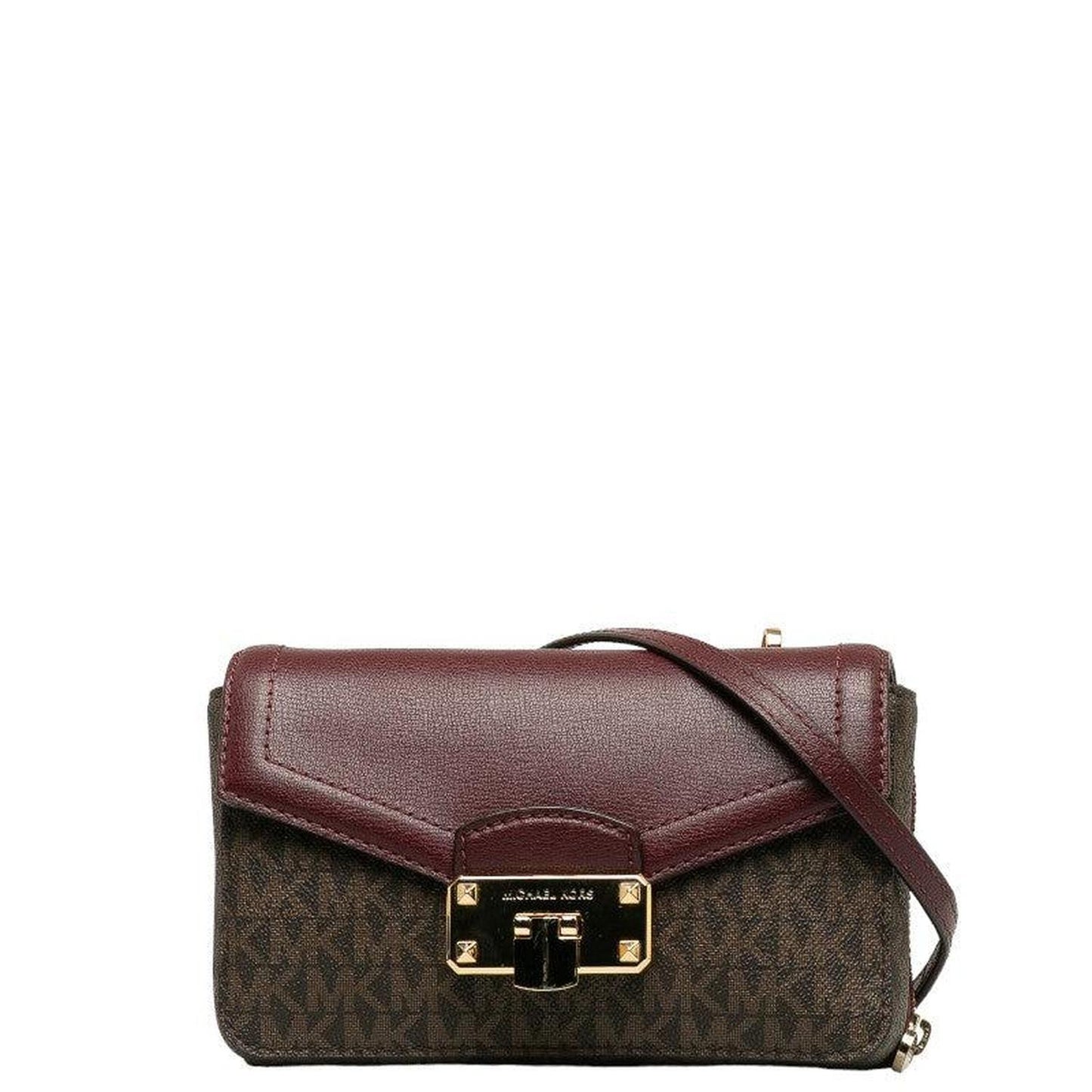 PVC Leather Monogram Chain Shoulder Bag Wallet