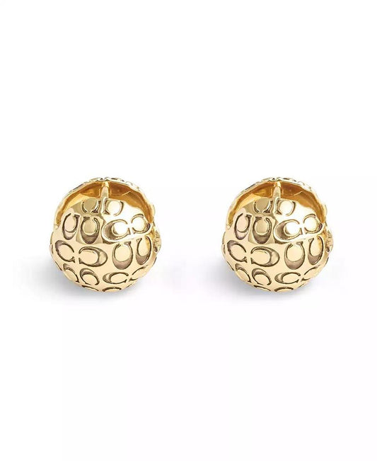Signature Quilted Orb Huggie Earrings