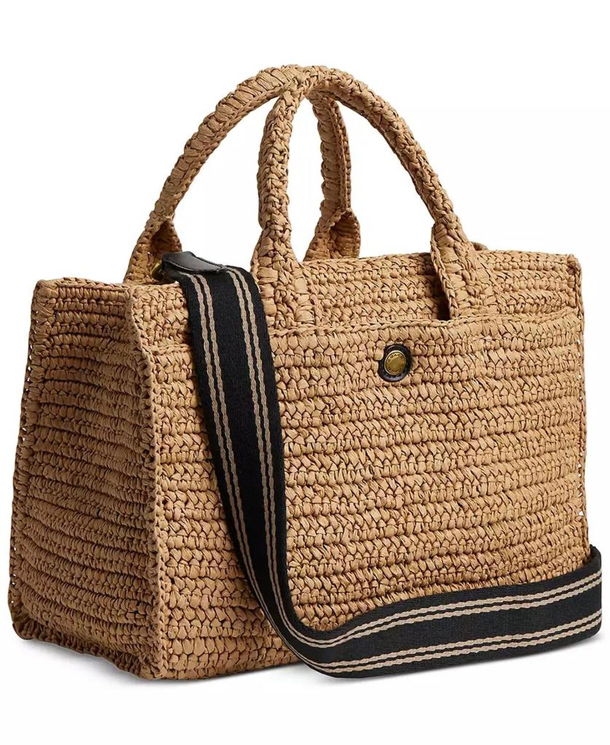 Small Straw Cargo Tote Bag 26