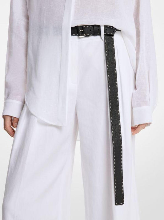 Jodi Hand-Stitched Leather Belt