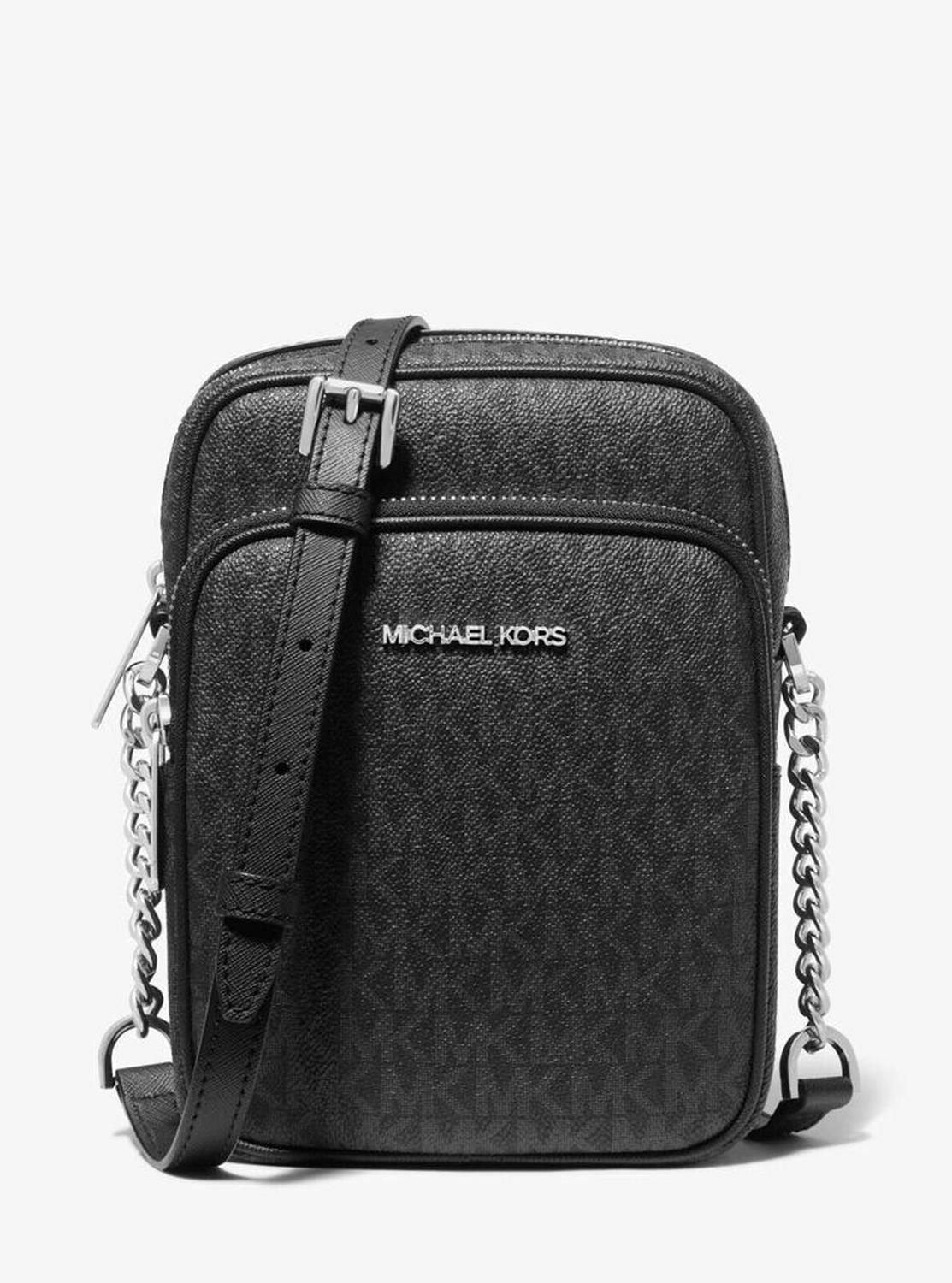 Michael Kors Jet Set Travel MK Signature PVCF Crossbody Bag