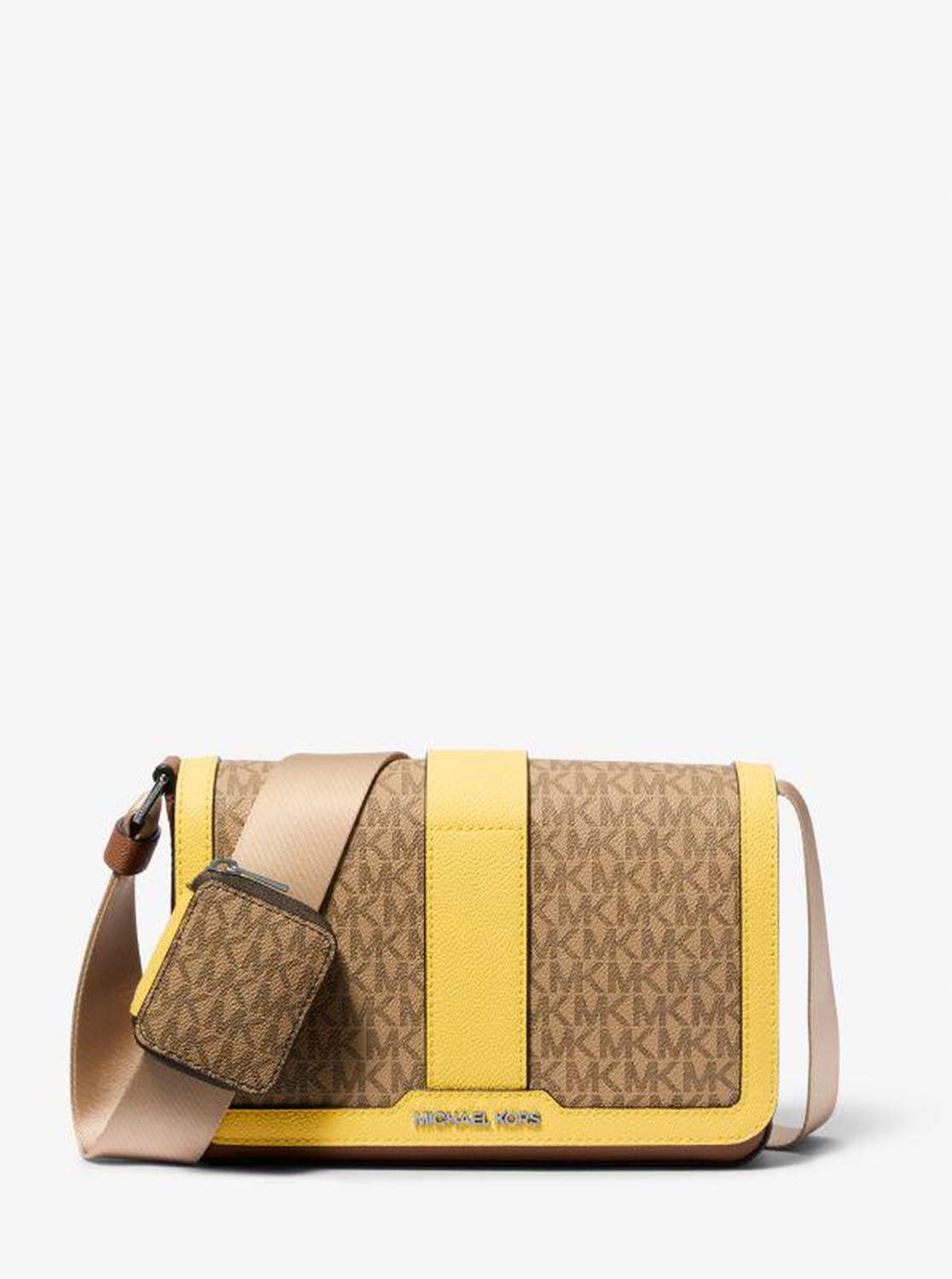 Cooper Color-Block Signature Logo Crossbody Bag with Pouch