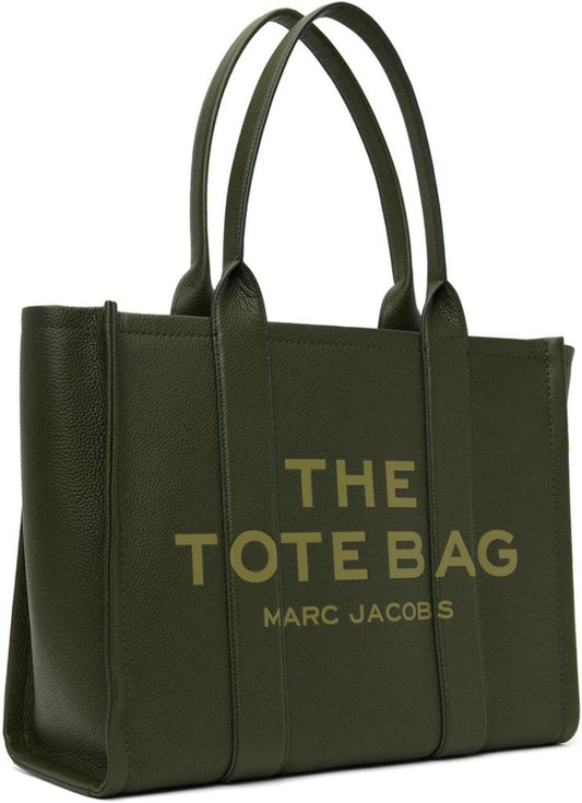 Khaki 'The Leather Large' Tote