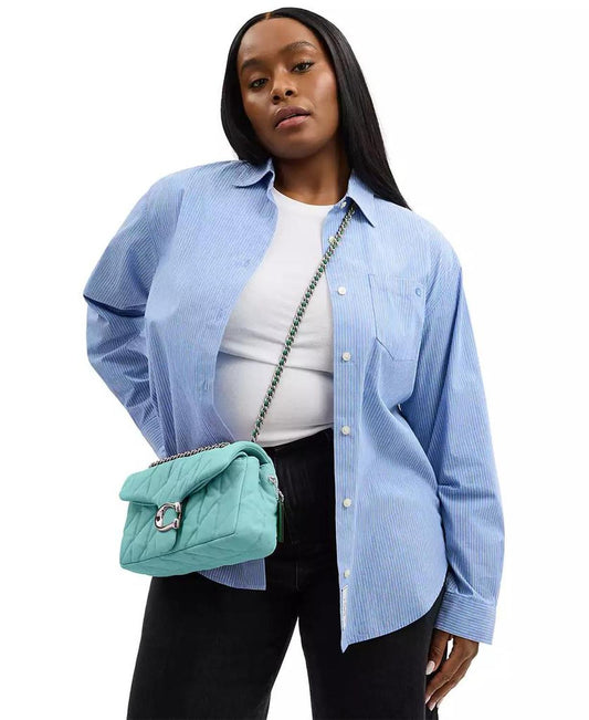 Tabby 26 Denim Quilting Mini Crossbody Bag