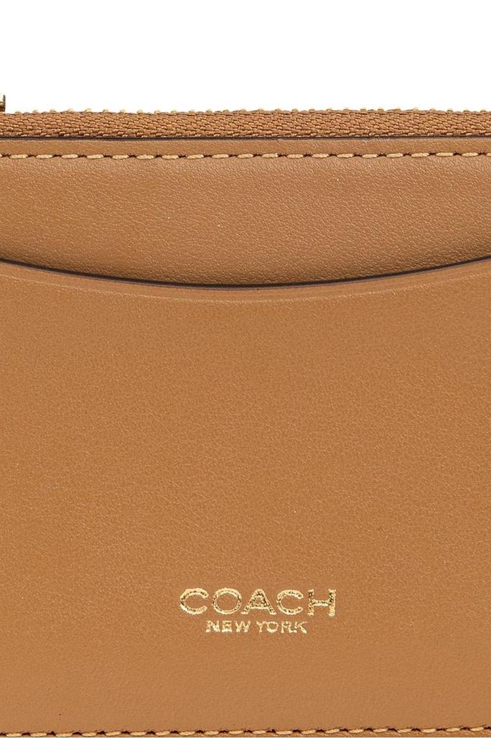 Coach Logo Detailed Zip-Up Wallet