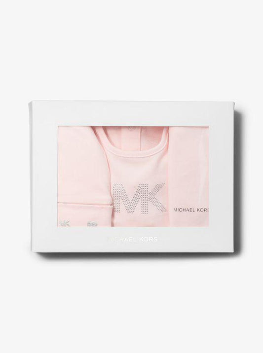 3-Piece Embellished Cotton Onesie Baby Gift Set