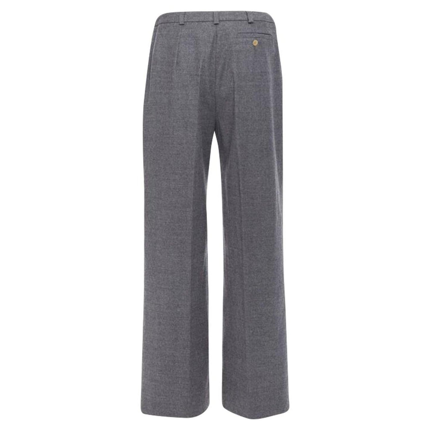 Sportmax virgin wool blend concealed pocket wide leg pants