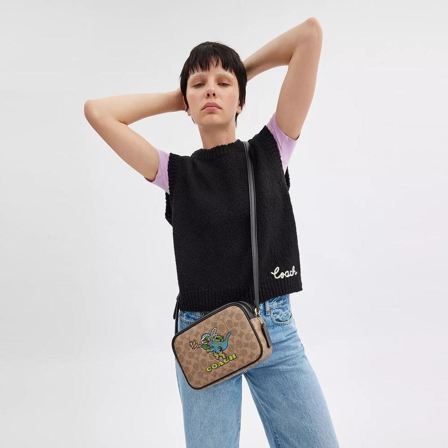 Cosmic Coach Jamie Camera Bag In Signature Canvas With Rexy Print