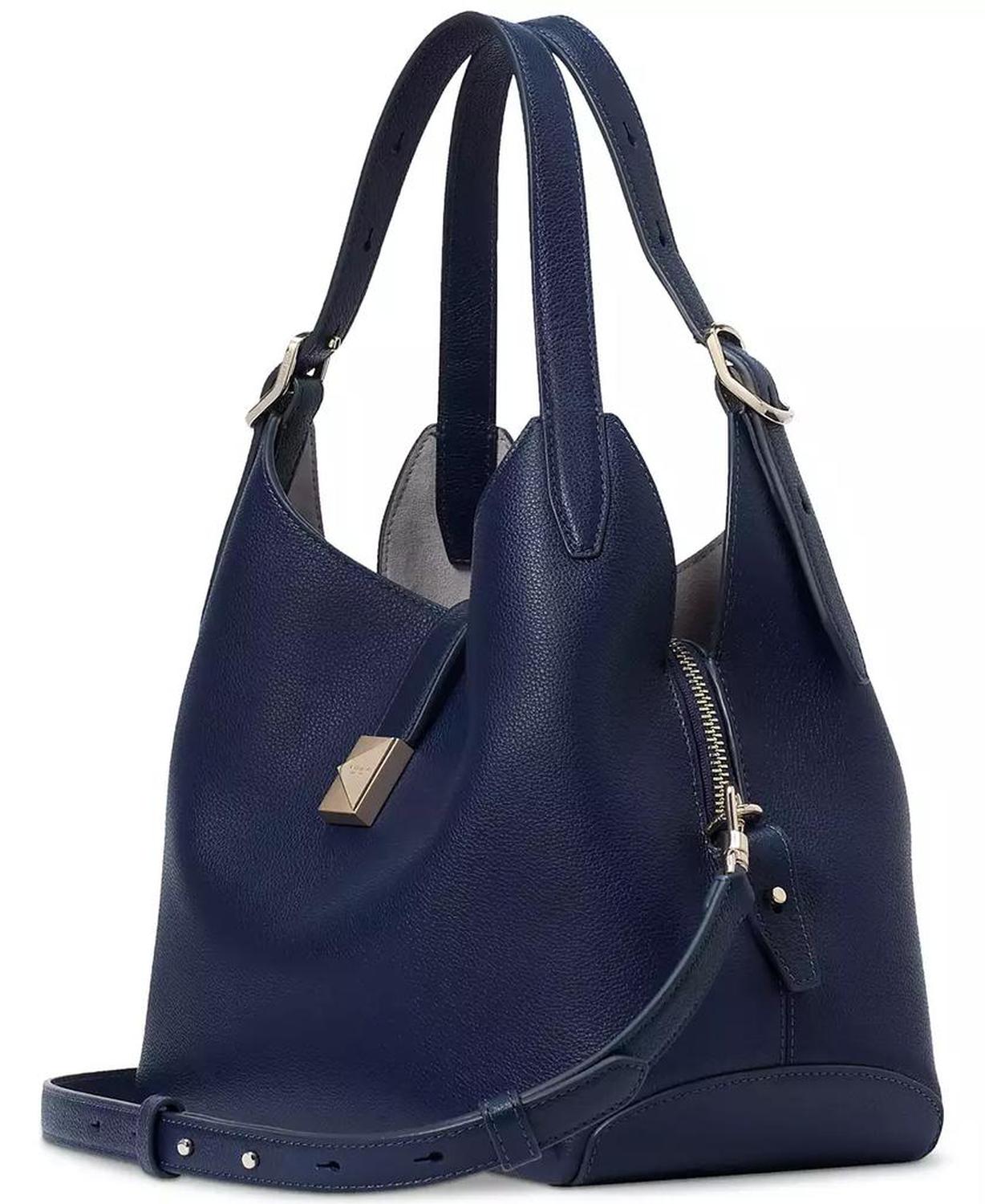 Deco Pebbled Leather Tote Bag