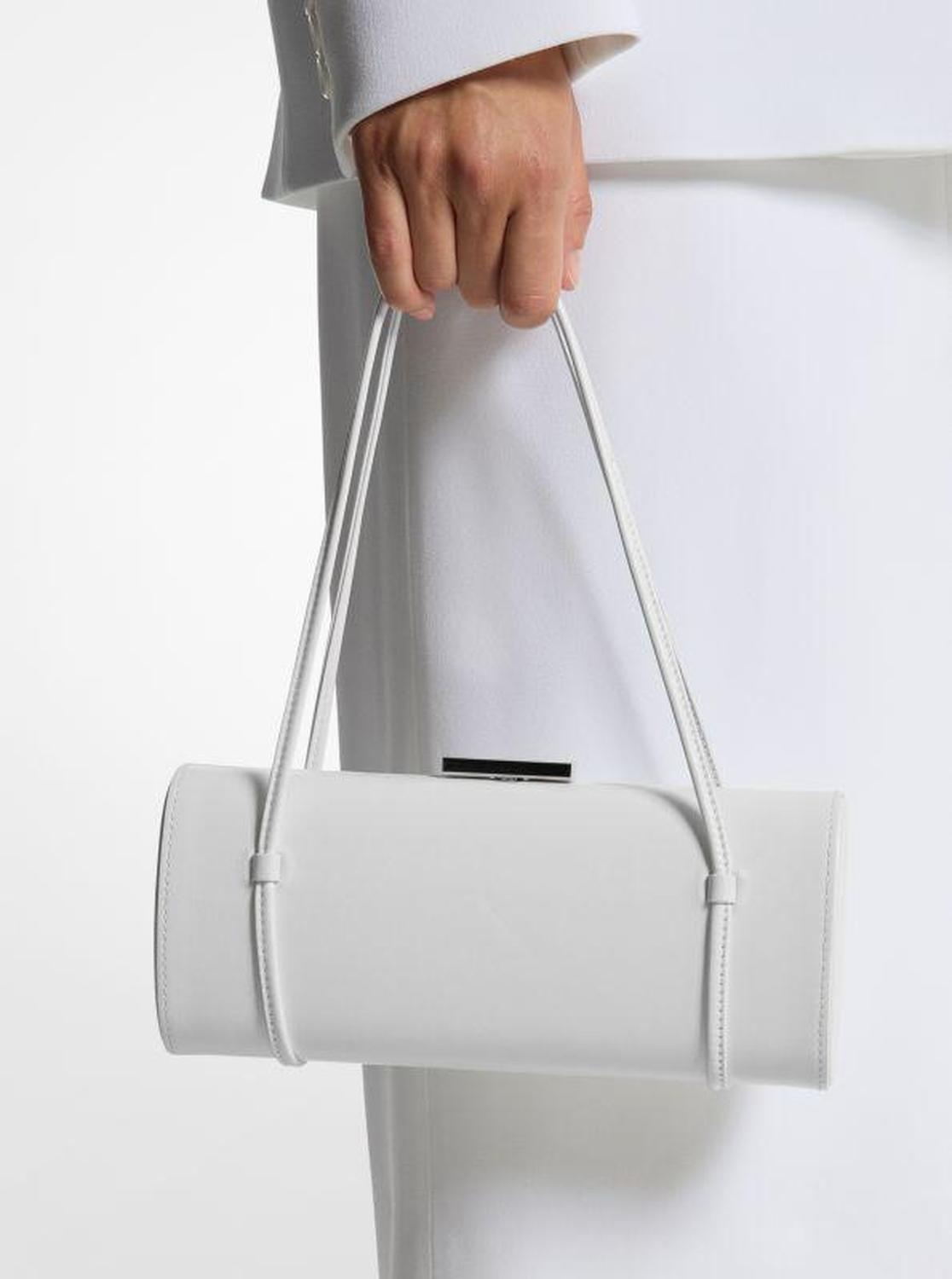 Natalie Leather Barrel Bag