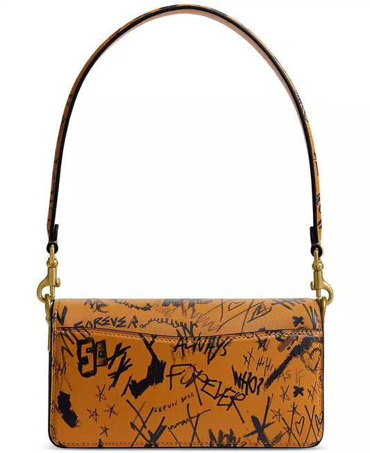 Tabby Small Graffiti Print Leather Shoulder Bag 20