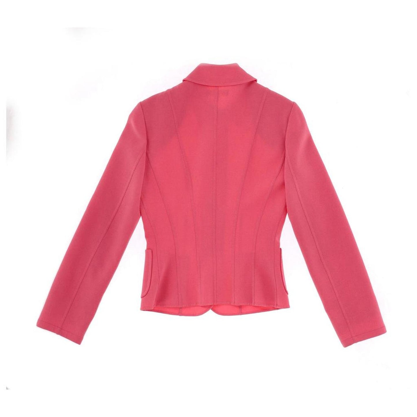 Single-Breasted Blazer in Pink Wool