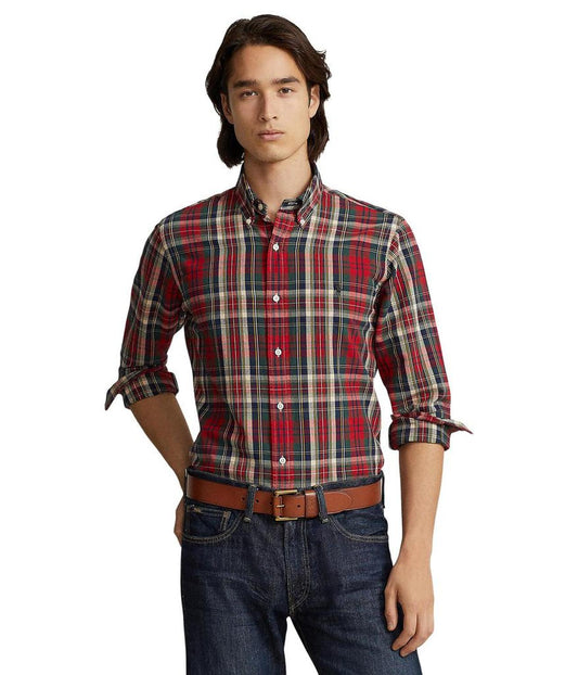 Classic Fit Plaid Oxford Shirt