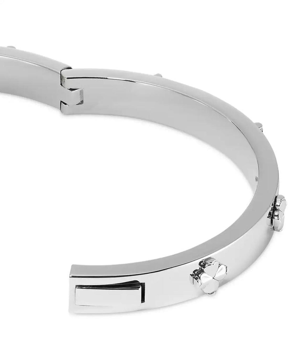 Spade Flower Hinge Bangle Bracelet