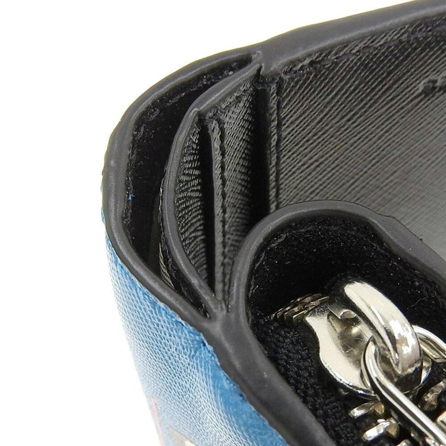 blue Coated Canvas Wallet (Bi-Fold) (Pre-Owned)