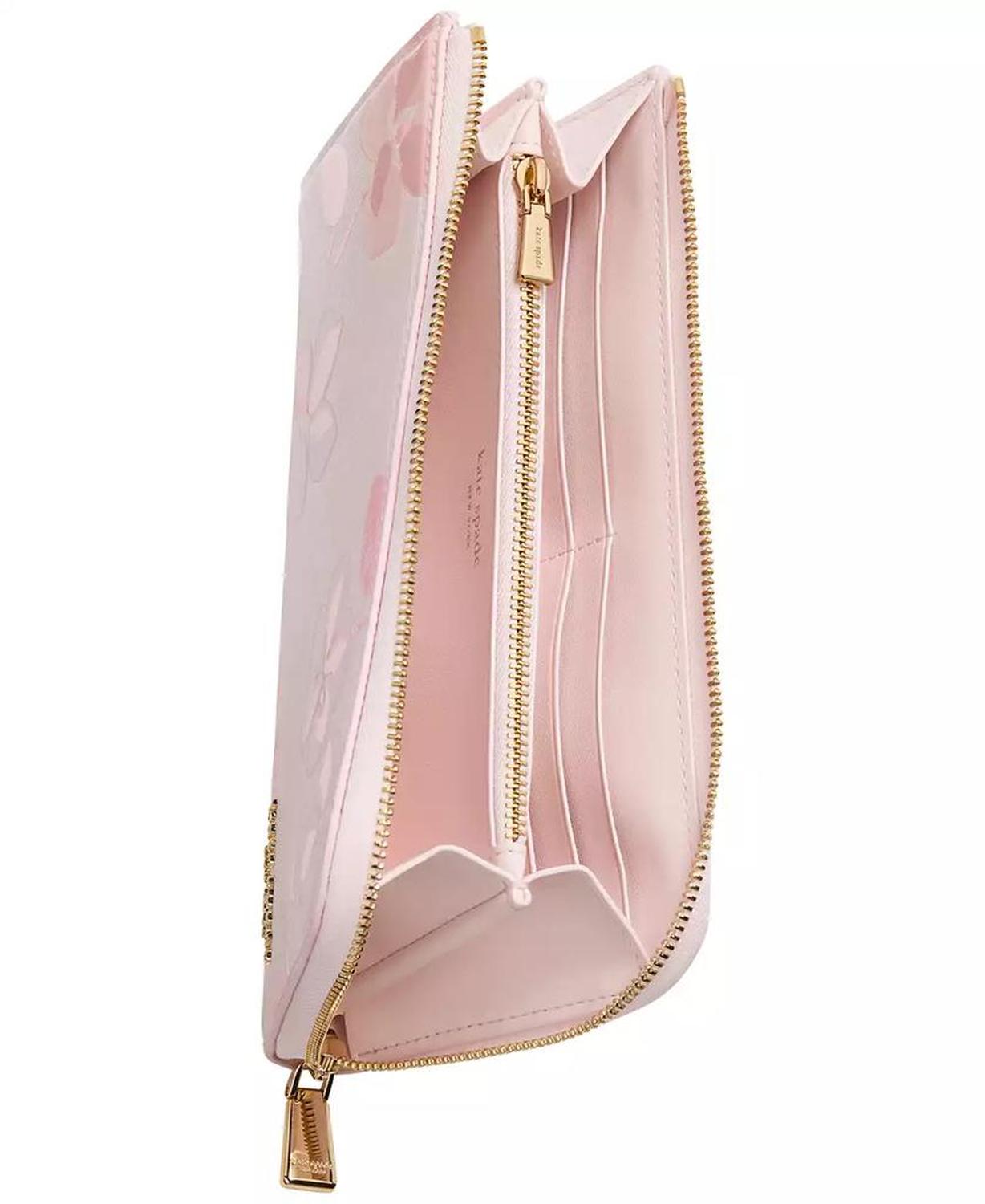 Devin Springs Pansies Zip Around Continental Wallet