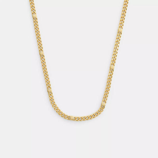 Rivet Curb Chain Link Necklace