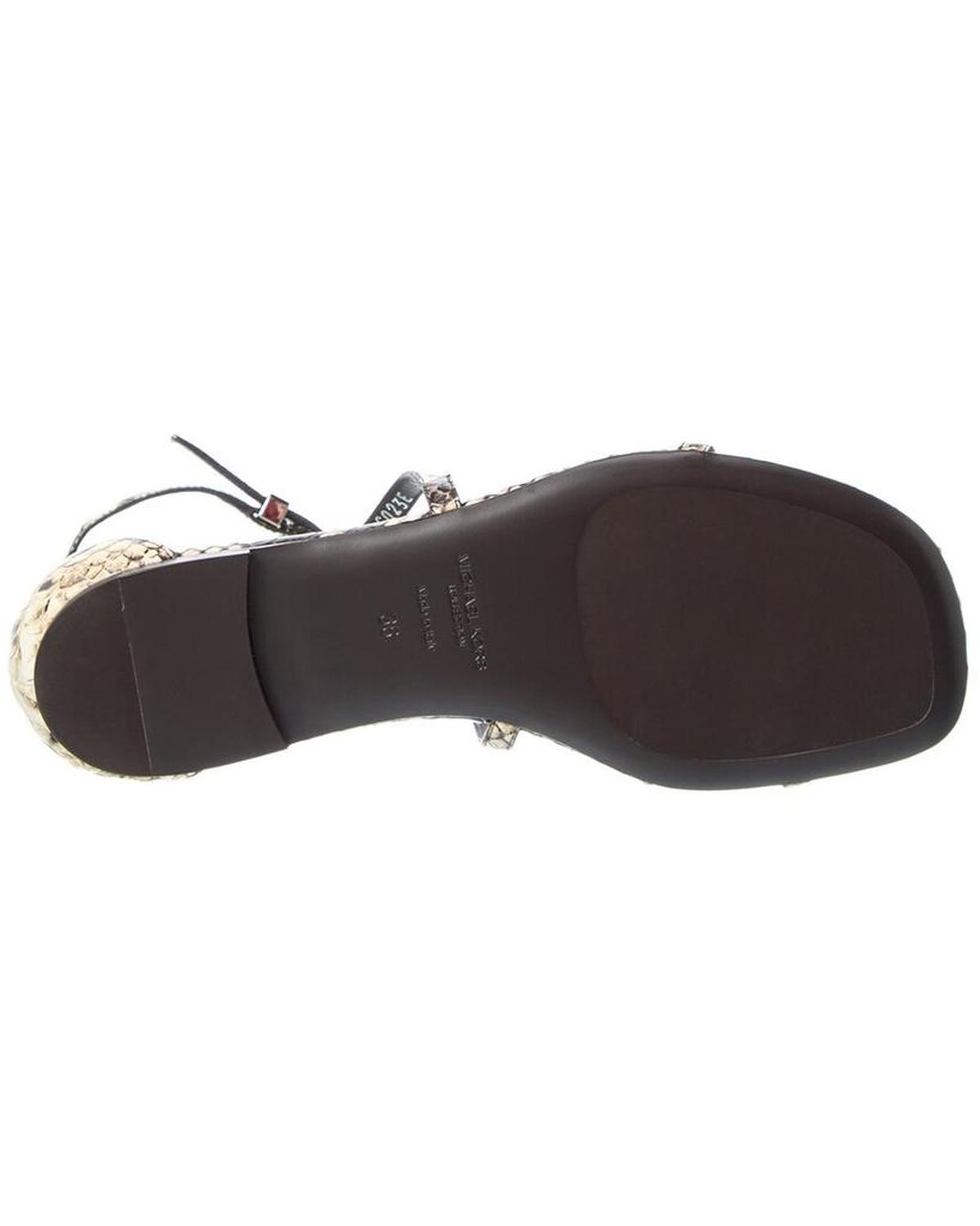Polly Runway Python-Embossed Leather Sandal