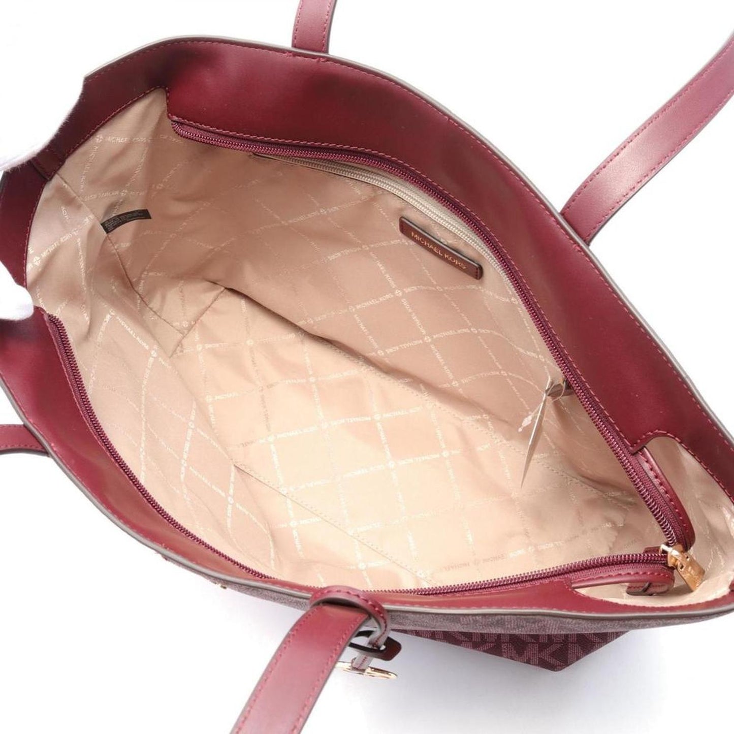 pink Coated Canvas Leather Tote Bag Weekend Bag (Pre-Owned)