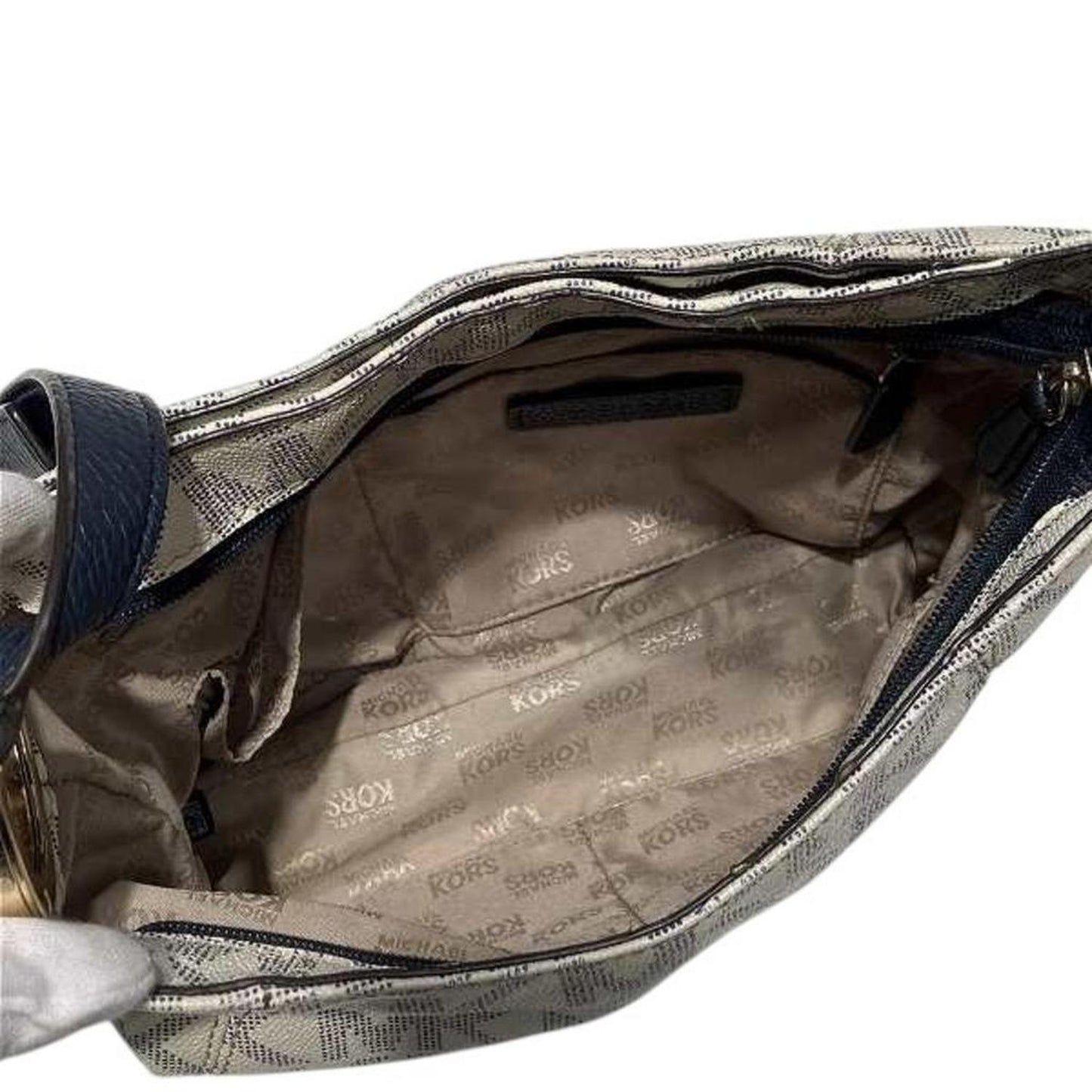 Navy Pvc Leather Shoulder Bag (Pre-Owned)