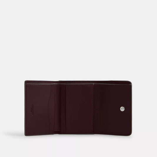 Card Holder Wallet In Signature Canvas With Bow Print