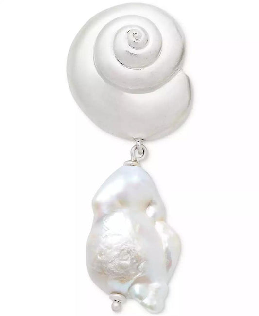 Shell & Freshwater Pearl Drop Earrings