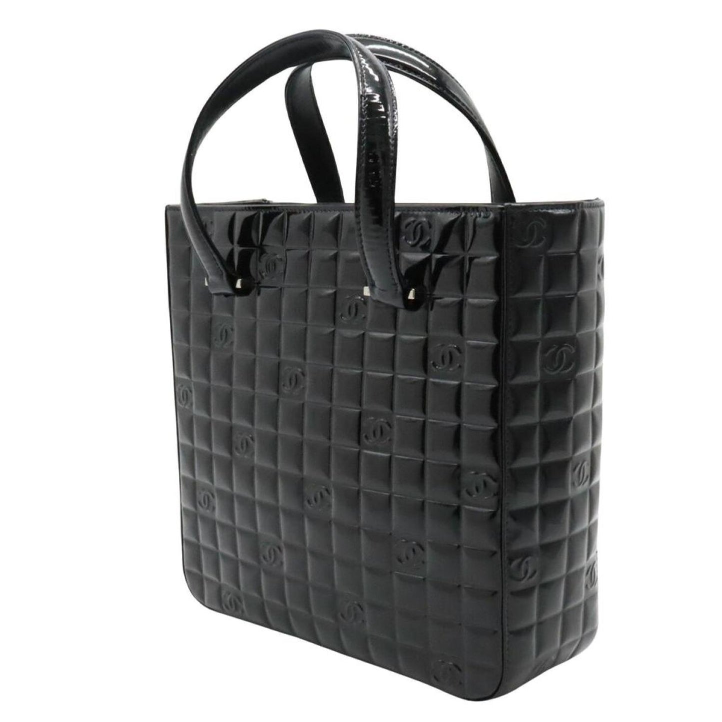 Chanel Chocolate Bar Patent Leather Tote Bag (Pre-Owned)