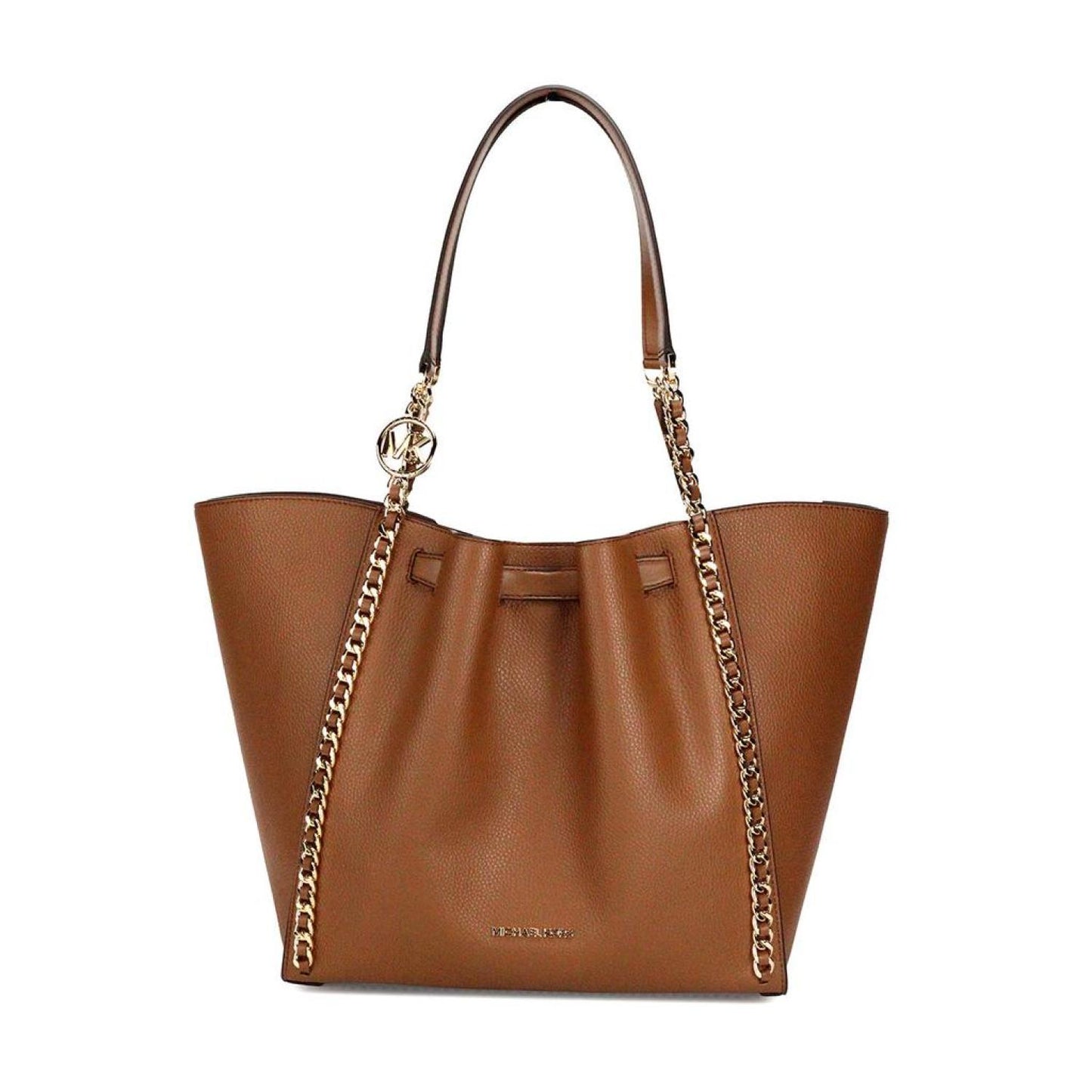 Michael Kors Mina Large Luggage Leather Belted Chain Inlay Tote Women's Bag