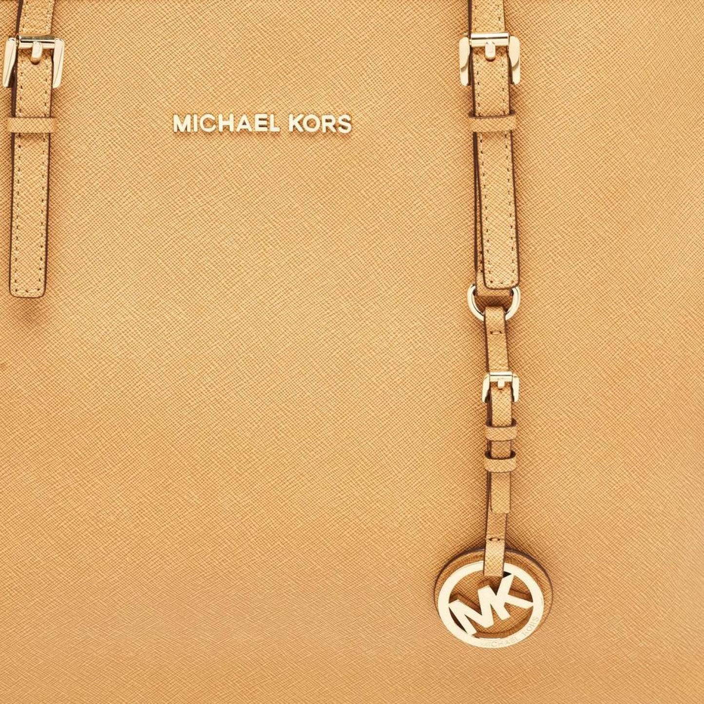 Michael Michael Kors Tan Leather Medium Jet Set Travel Tote