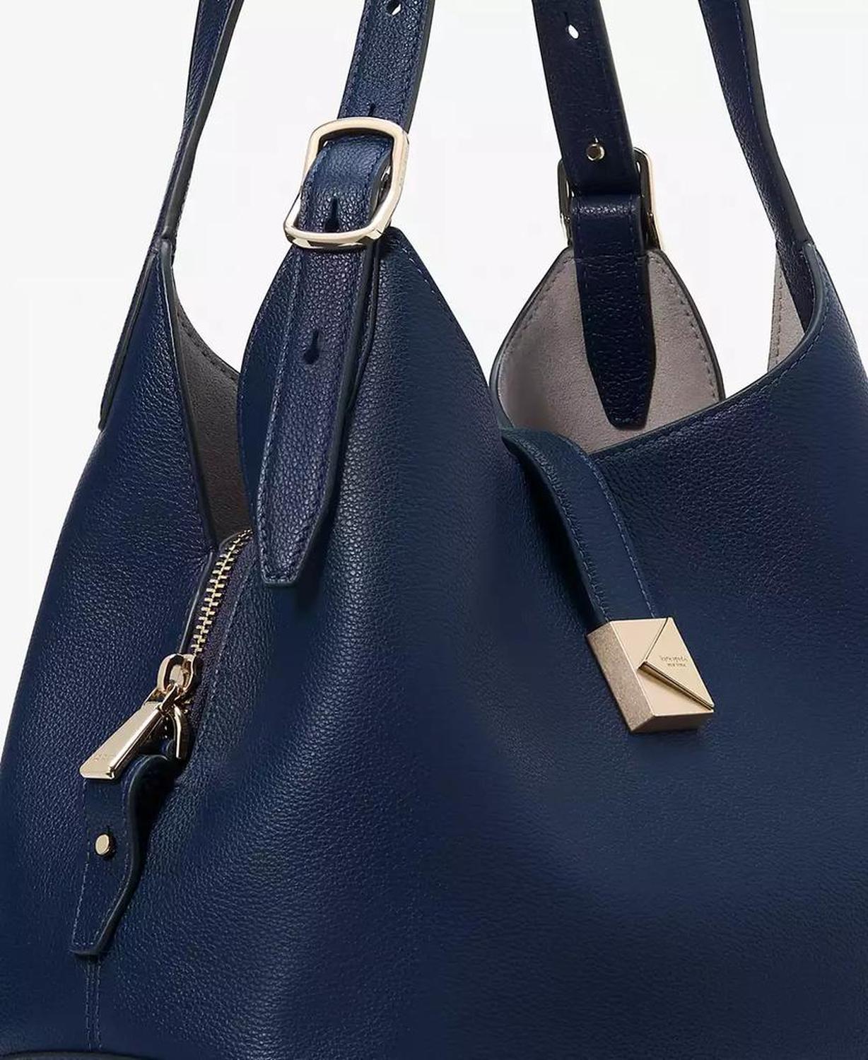 Deco Pebbled Leather Tote Bag