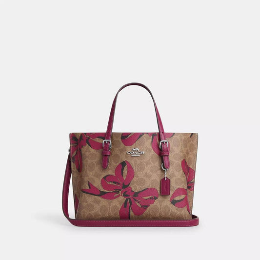 Mollie Tote Bag 25 In Signature Canvas With Bow Print