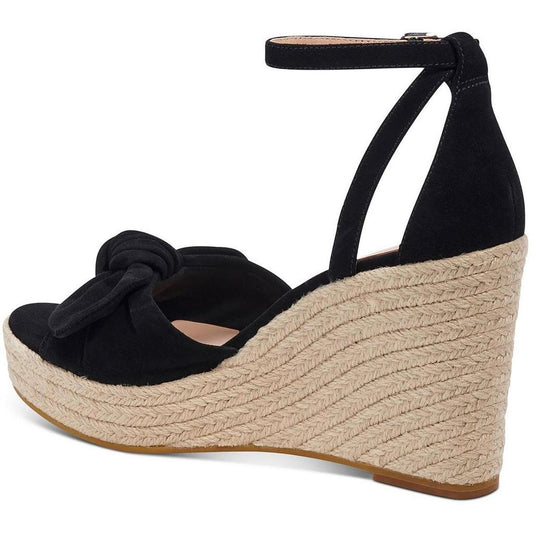 Tianna Womens Knot-Front Ankle Strap Wedge Sandals