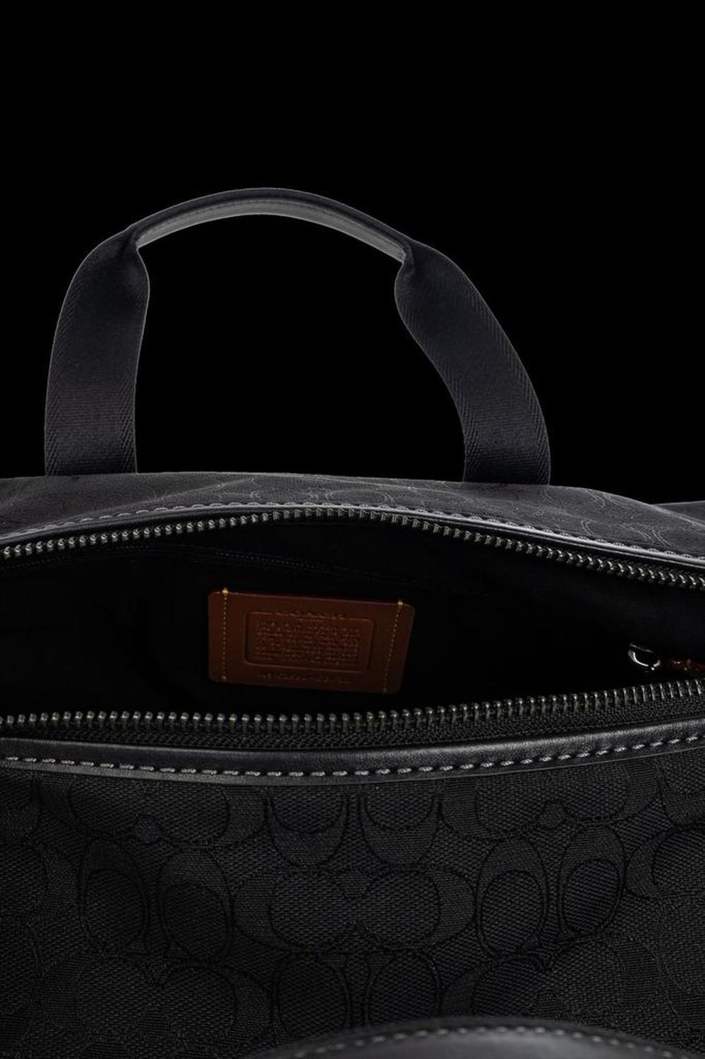 Coach Signature Jacquard Theo Duffle Bag