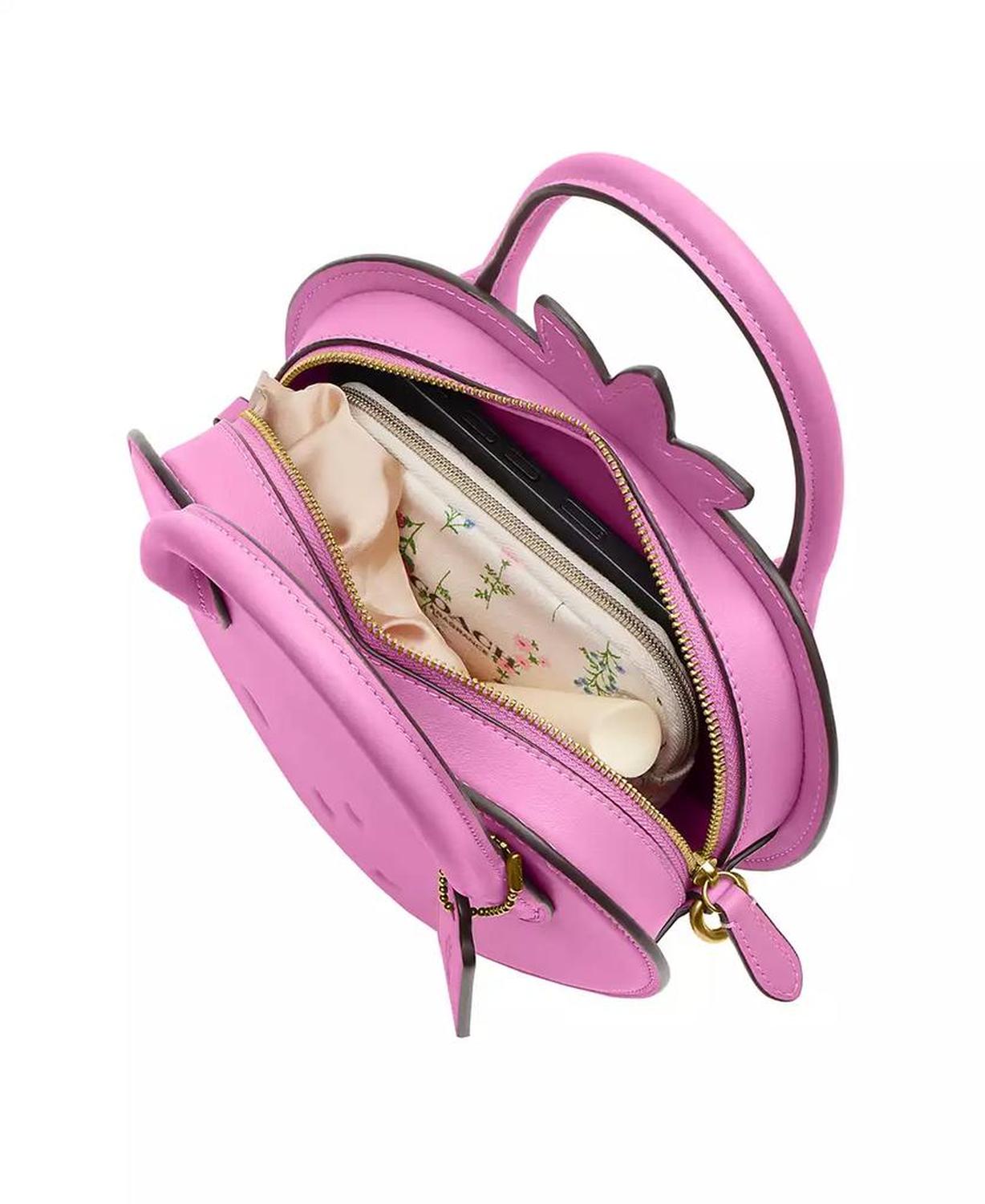 Strawberry Leather Mini Crossbody Bag
