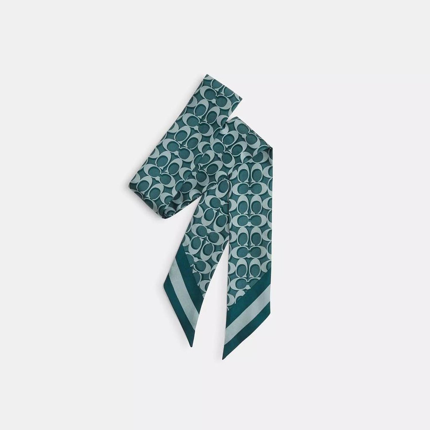 Signature Print Silk Skinny Scarf