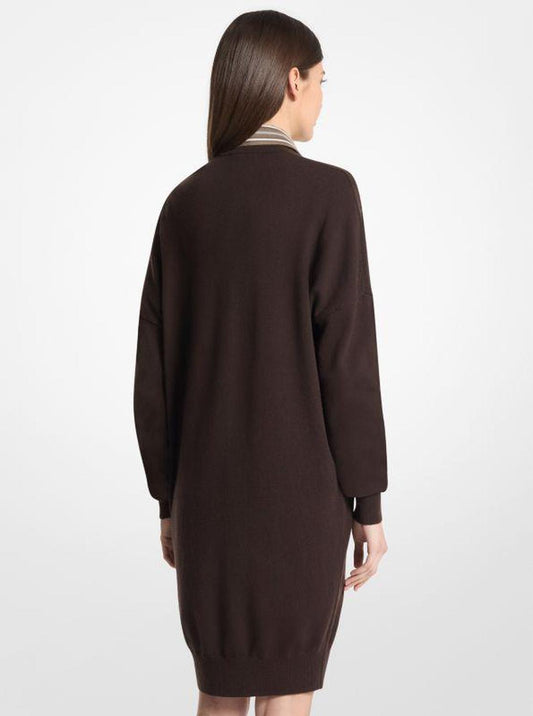 Cashmere V-Neck Tunic Dress