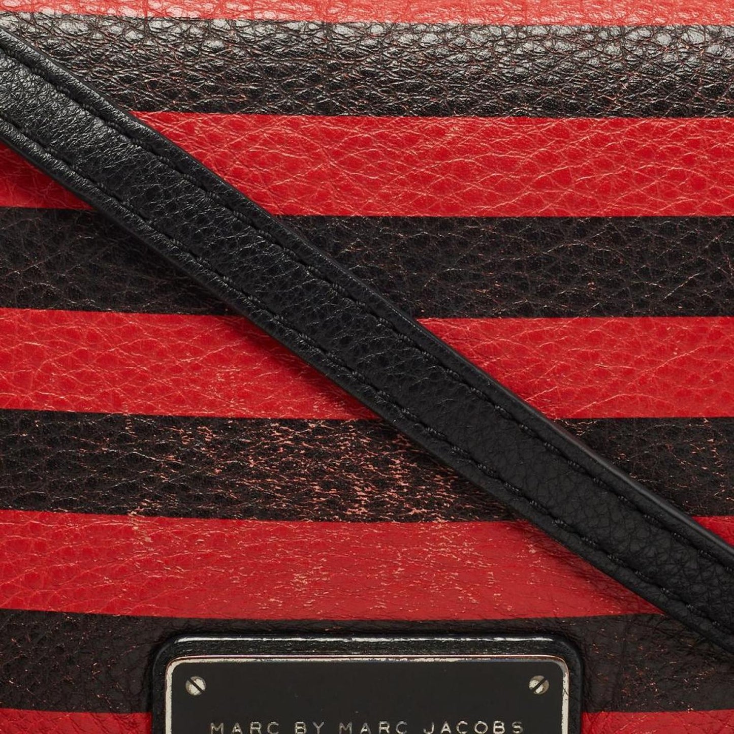 Marc By Marc Jacobs Stripe Leather Percy Flap Crossbody Bag