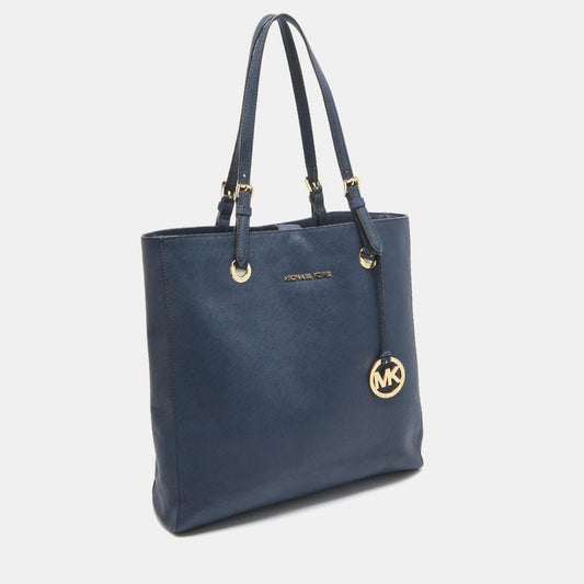 Michael Michael Kors Navy Leather Jet Set Tote