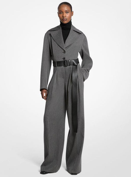 Covert Twill Wool Jumpsuit