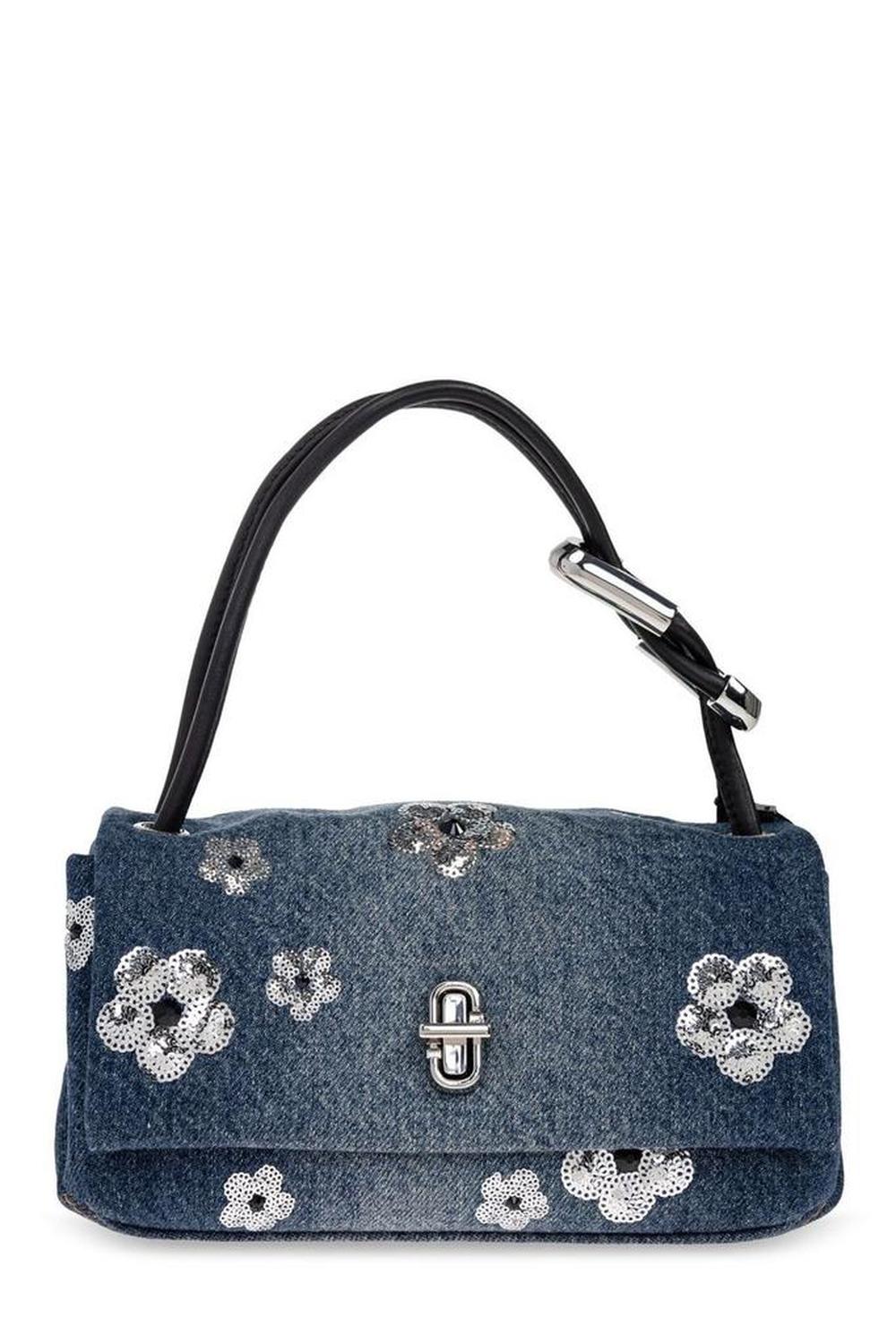 Marc Jacobs The Sequin Daisy Denim Mini Dual Bag