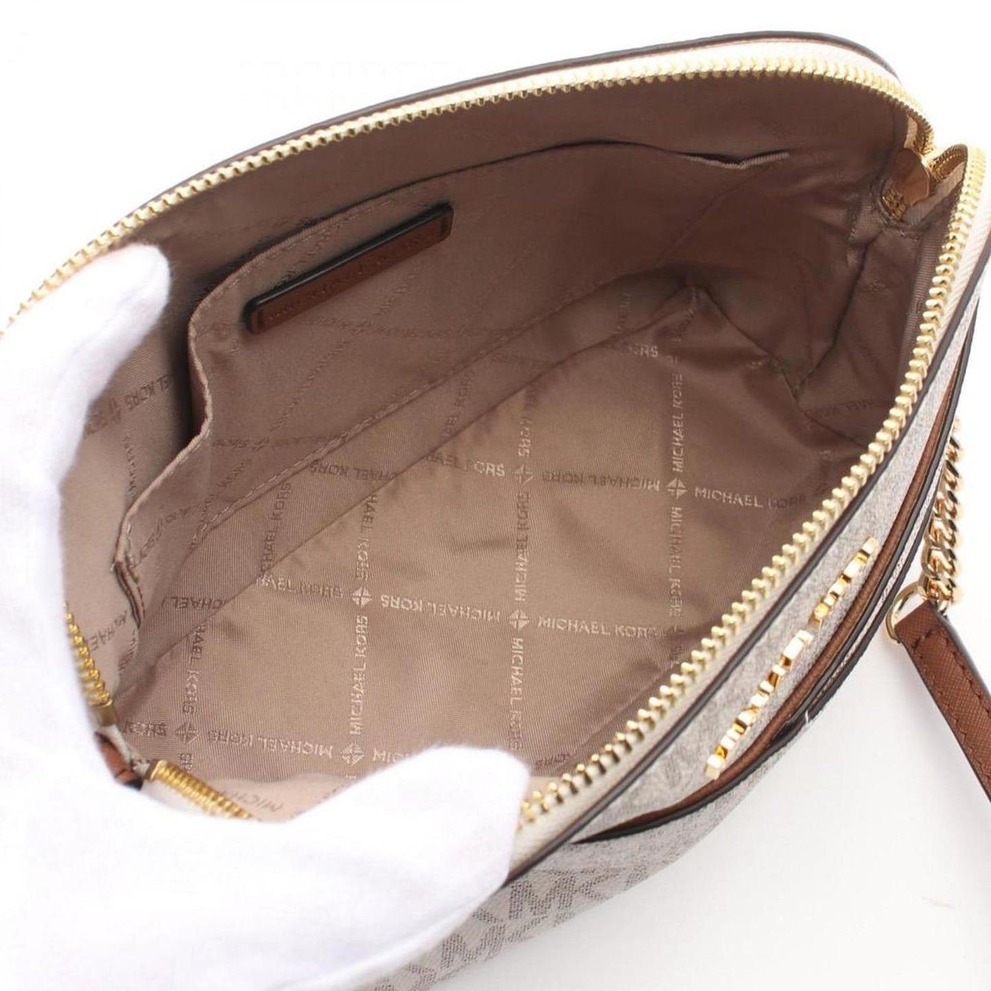 Coated Canvas Leather Shoulder Bag (Pre-Owned)