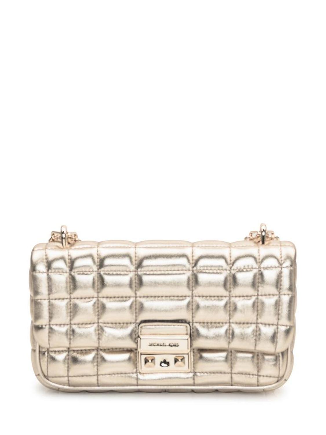 Michael Michael Kors Tribeca Quilted Metallic Small Shoulder Bag