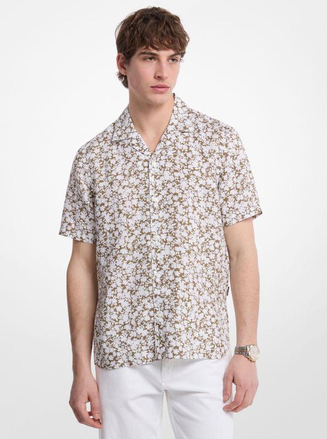 Floral Linen Camp Shirt